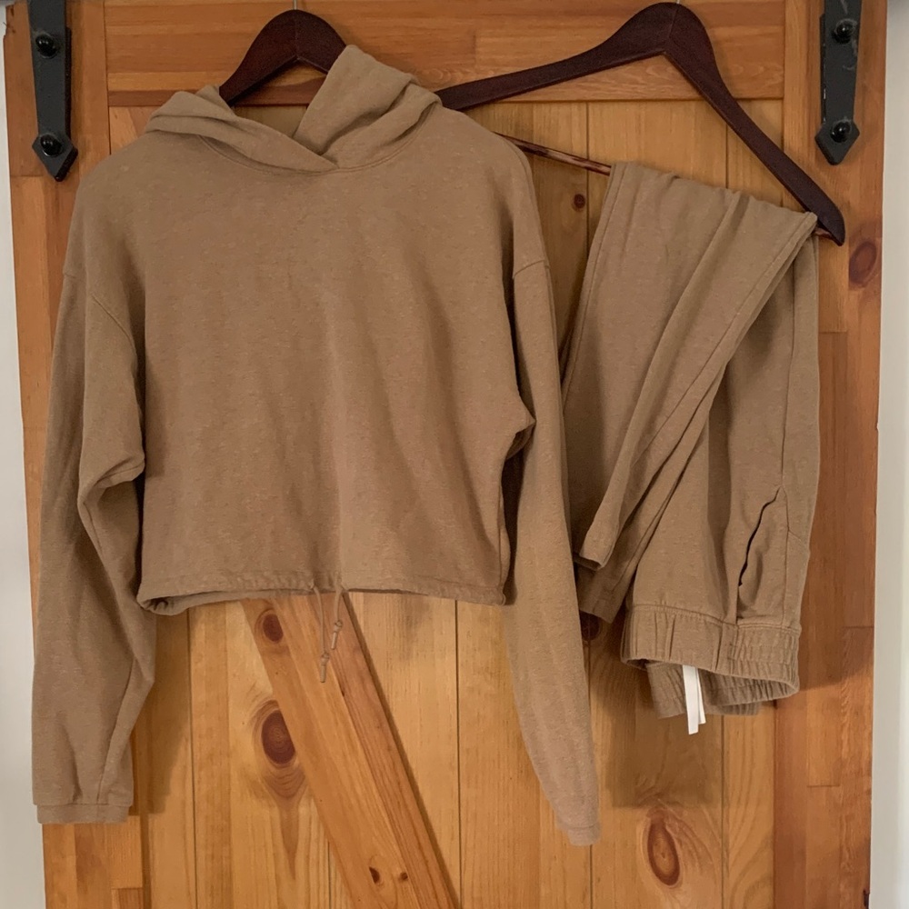 Babaton Tan Track Pants & Joggers Set